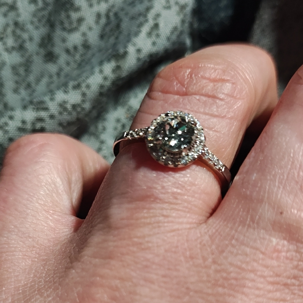 Elegant Silver Halo Ring